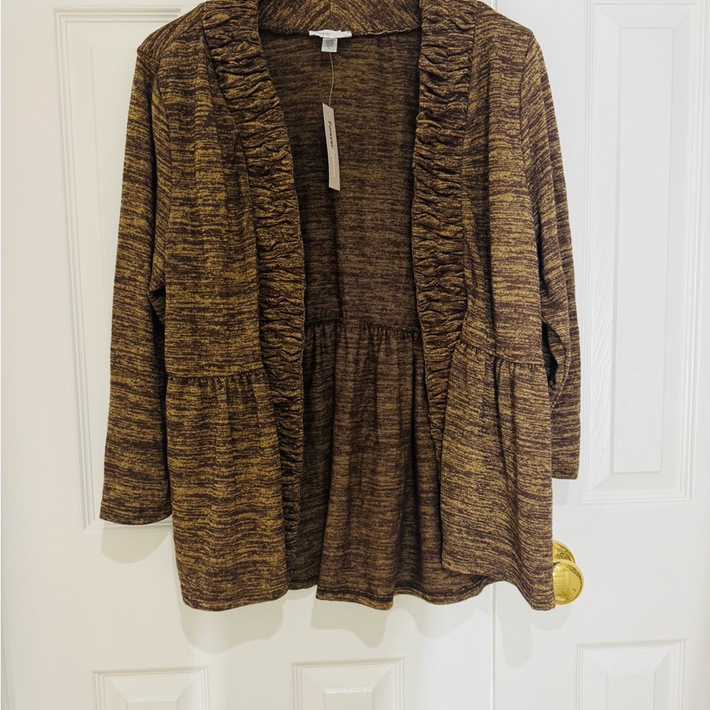 NWT Xl Forever Fashion Brown Knit Cardigan Autumn Clothing cozy for layering